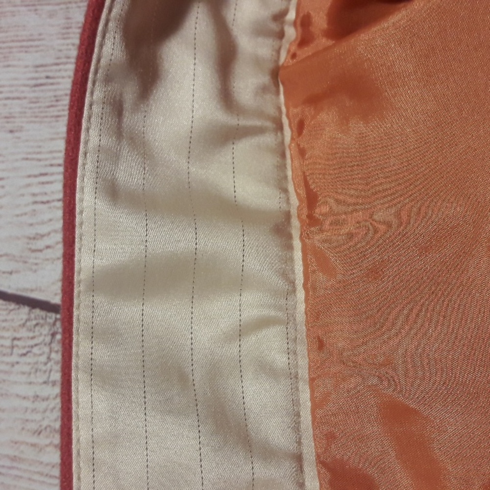 J. Crew Factory wool viscose blend lined midi coral color skirt size 4 - Picture 5 of 10